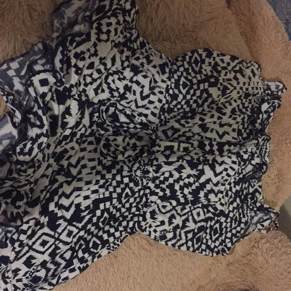 Black and white romper